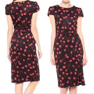 Betsey Johnson Cherry Scuba Sheath Dress